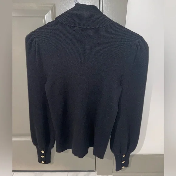 Ralph Lauren Women’s Button-Trim Mockneck Sweater - Picture 2 of 3